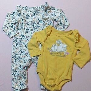 Lullaby Lane 3-6 Months One Piece Girls Spring Bundle Lot Of 2